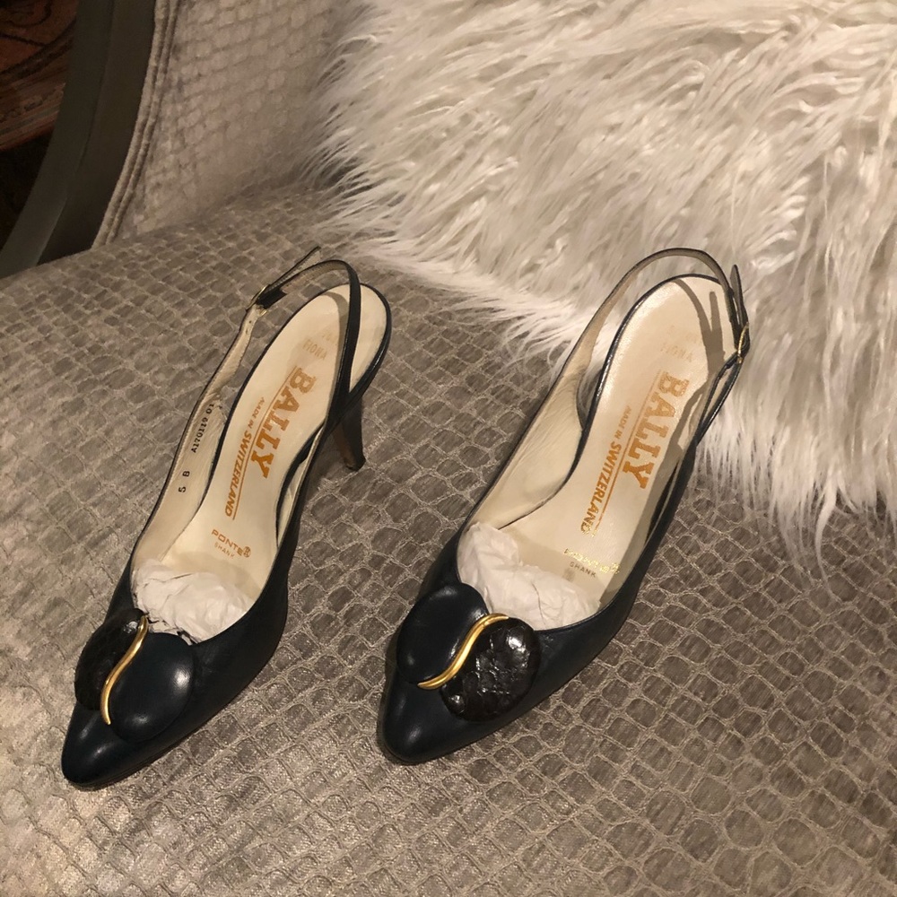 Bally of Switzerland Navy Blue Shoes